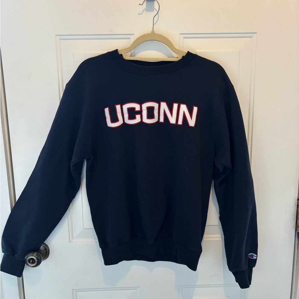Champion Blue Crewneck Sweater with Collegiate Style